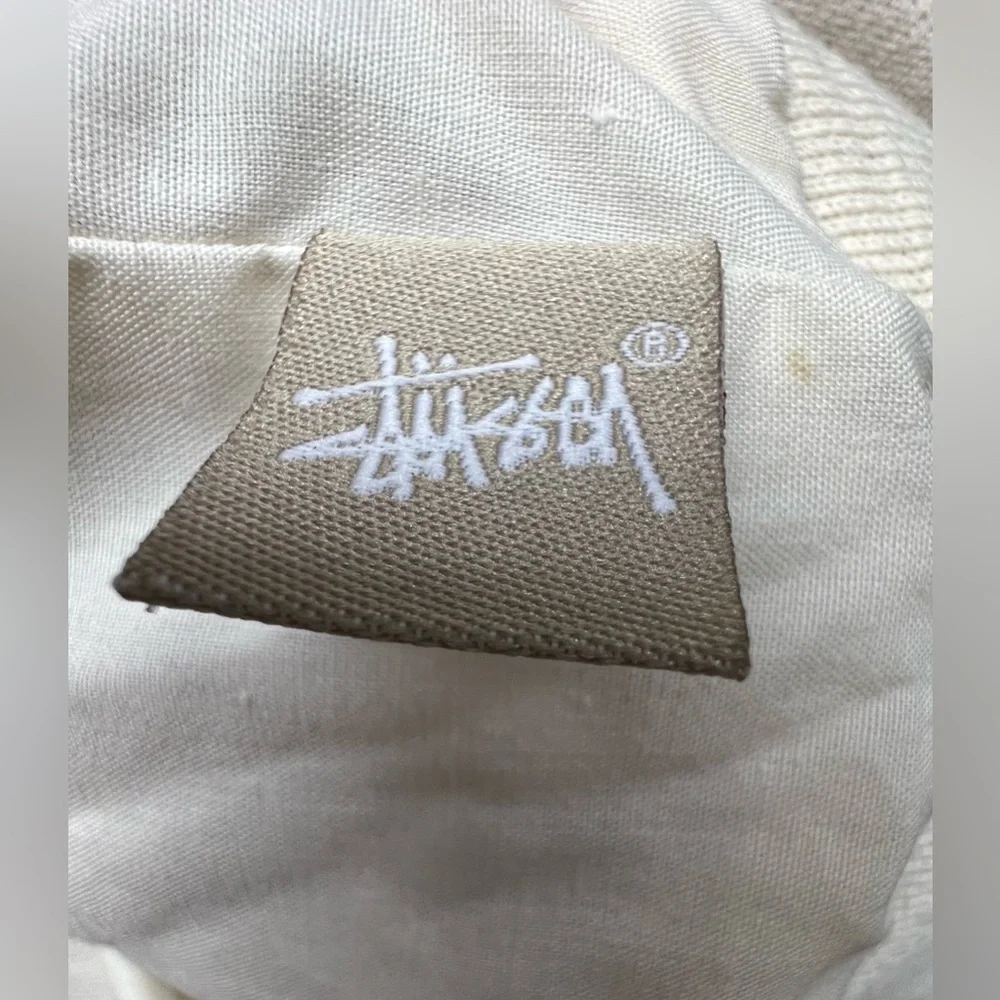 Stussy- Girls Brown and‎ Cream Geometric Jacket- Large, Some cuff discoloration